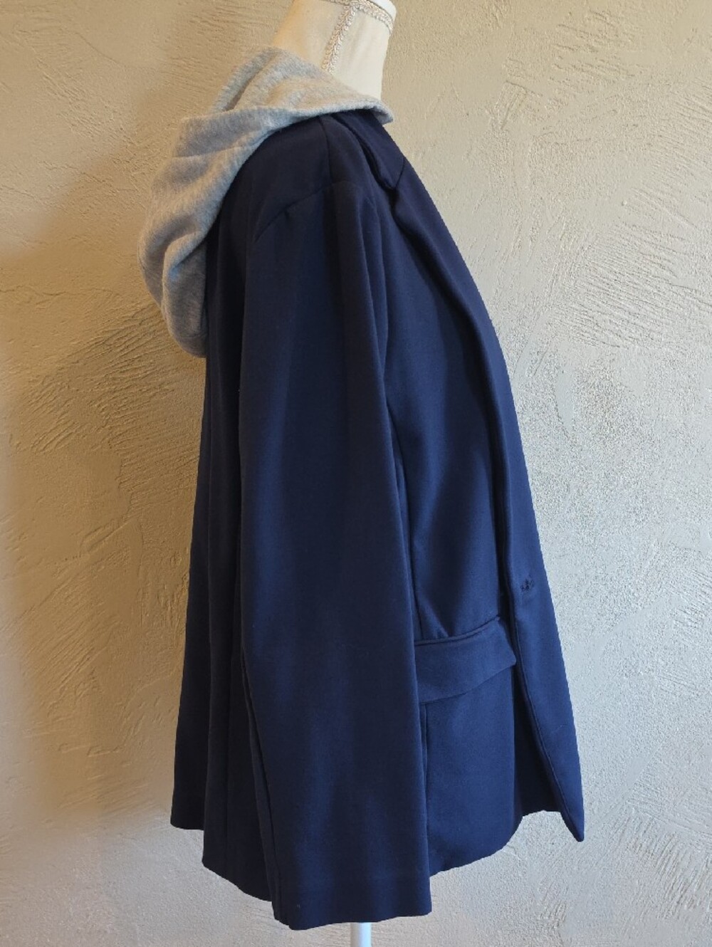 Lou & Grey Navy Women’s Blazer Jacket With Removable Hood - Picture 4 of 5